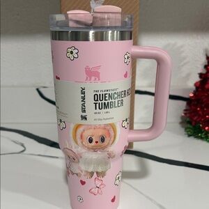 Stanley Pink Quencher 40oz Tumbler Custom Cute Kawaii Design Handle Cup-New